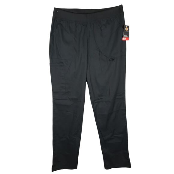 Dickies Scrubs Mid Rise Tapered Leg Pull-On Pants Large Tall DK125 Black NWT - Picture 3 of 12